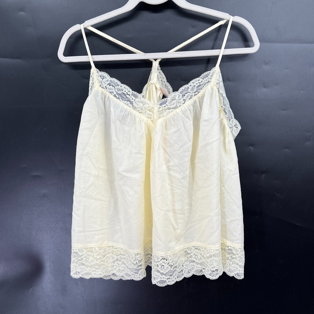 NEW universal thread butter yellow lace accent flowy fairycore cottagecore top